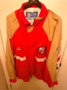 San Francisco 49ers Red and Gold NFL Apex Jacket Vintage
